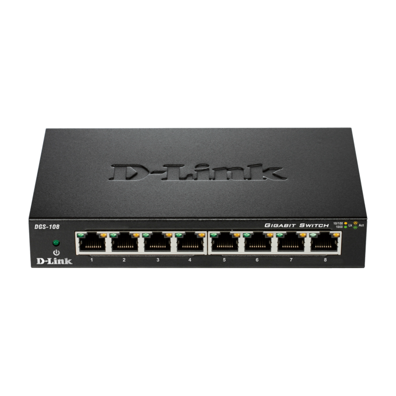 Switch Dlink 8 porte 10/100/1K METALBOX 870 DGS-108 Switch Dlink 8 porte 10/100/1K METALBOX 870 DGS-108