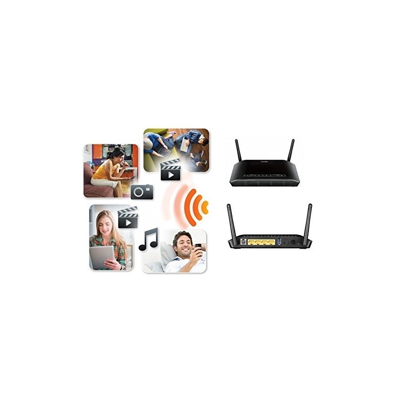 Router Dlink ADSL2+ 4LAN+WIFI 300MBP 870 DSL-2750B