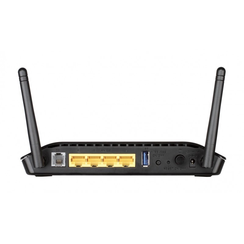 Dlink Router ADSL2+ 4LAN+WLAN 300MBP 870 DSL-2750B