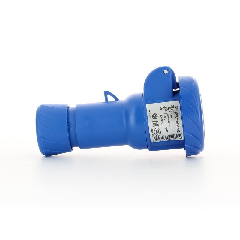 Presa Schneider industriale mobile 2X16A+T 230V IP67 blu PKY16M723