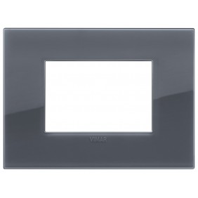 Placca Vimar Arke 3 moduli classic grigio fume...