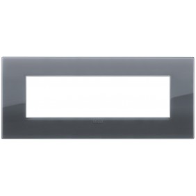 Vimar Arke placa 7 módulos gris ahumado clásico...