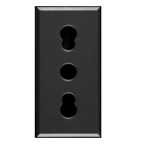 Presa Bipasso Ave Tekla 2P+T 10/16A colore nero 445006/15TS