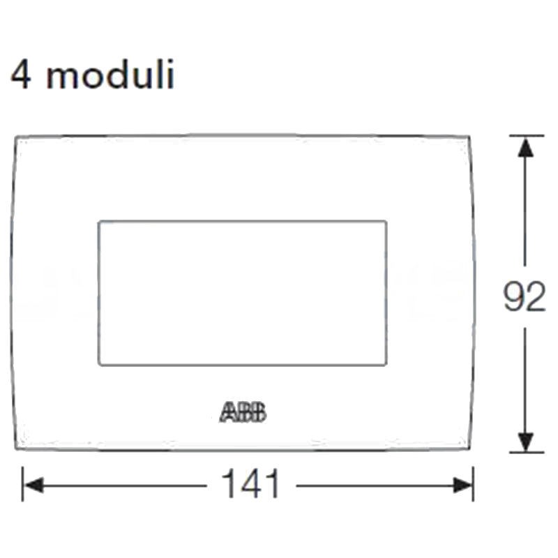 ABB CHIARA PLACCA 4 MODULI SABBIA 2CSK0402CH