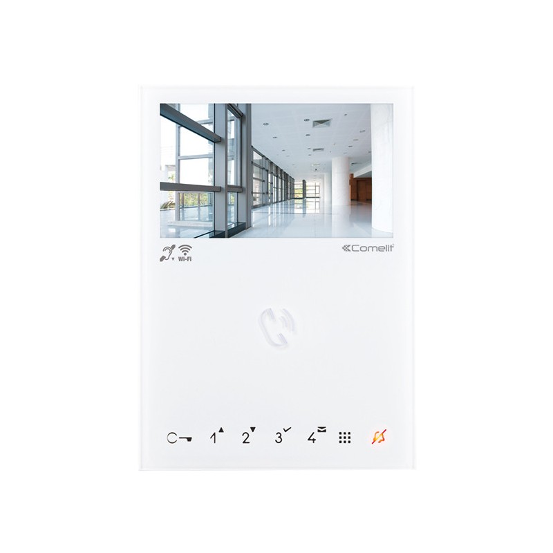 Kit Videocitofono monofamiliare Comelit 2 fili  Wi-Fi mini e quadra 8561V