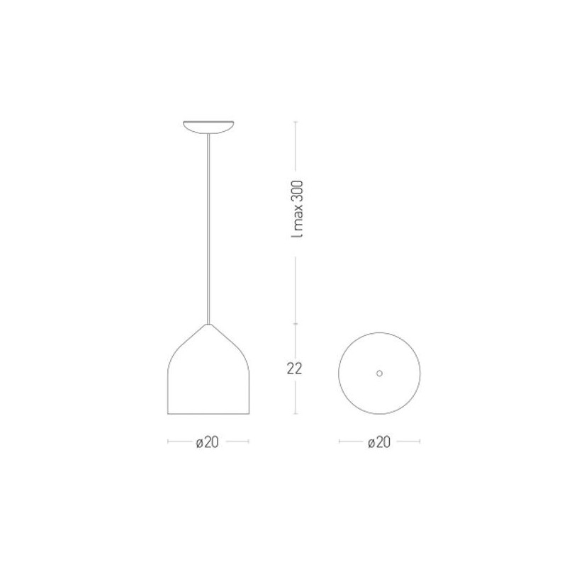 Sospensione lumen Center Italia Odile S antracite 1XE27 IP20 ODI21125