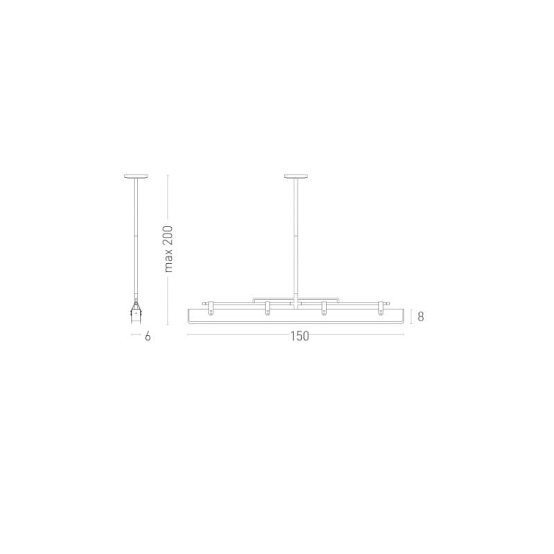 Aussetzung lumen Center Italia Luxoline leder LED 30W 3000K LUXS152CN