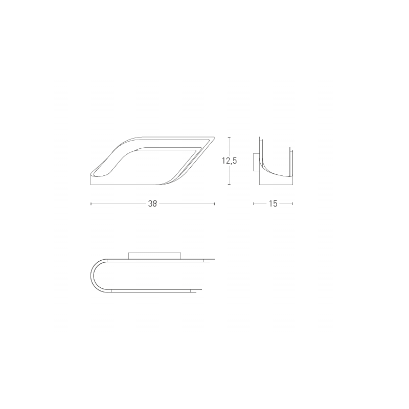Apliques-Lumen Centro de Italia Floliage P Oxyde LED 12W 3000K FOL117P
