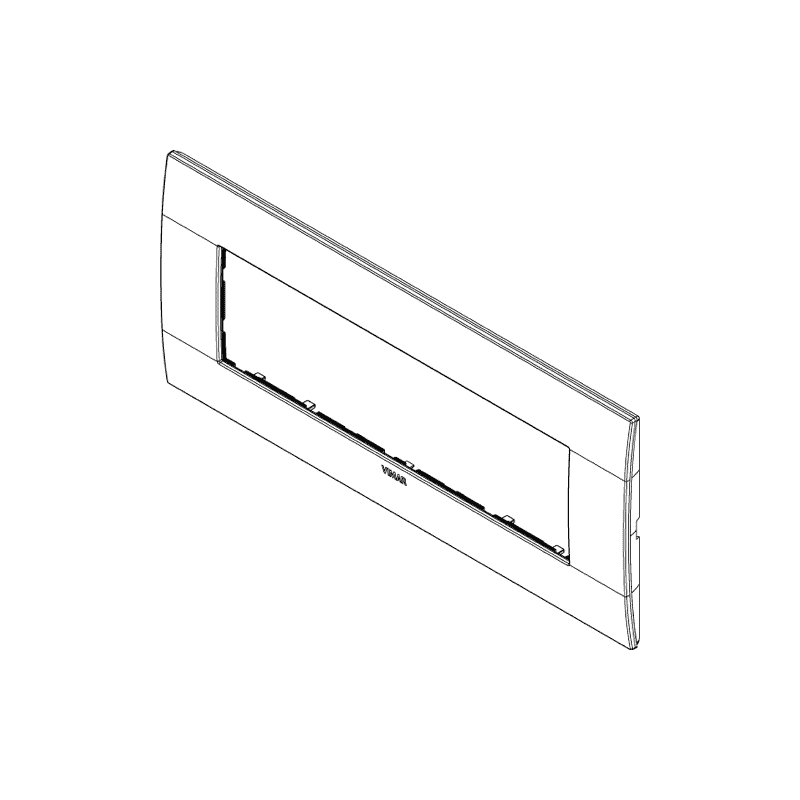 Plaque Vimar Arke Classic 7 Modules titane mat 19657.04