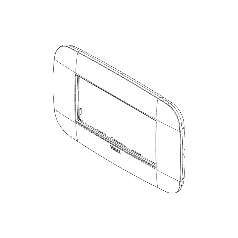 Platte Vimar Arke Runde 4 Module Reflex Eis 19684.66