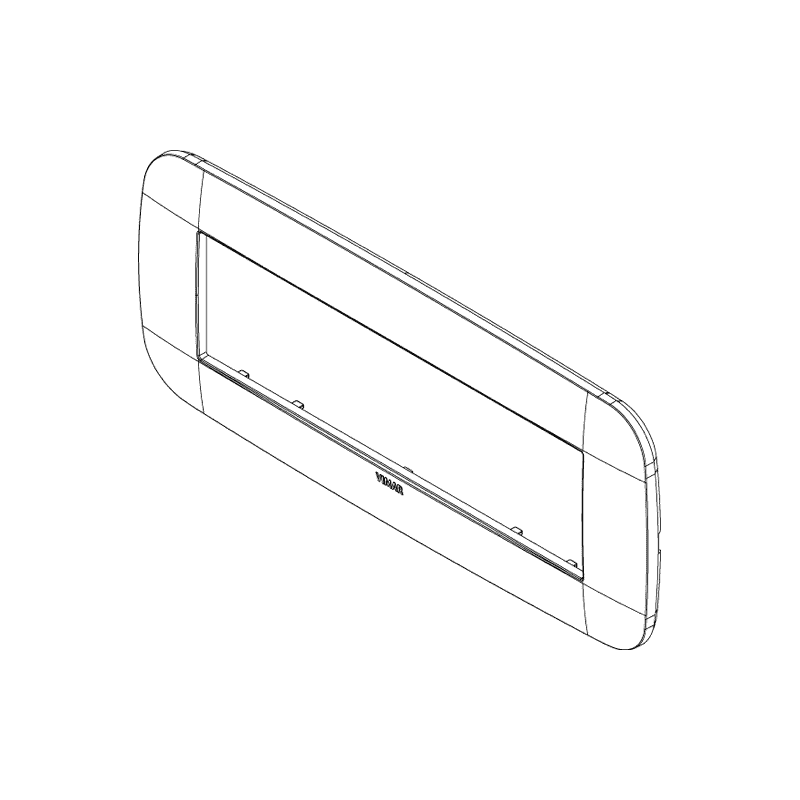 Placa Vimar Arke Ronda 7 módulos negro 19687.81