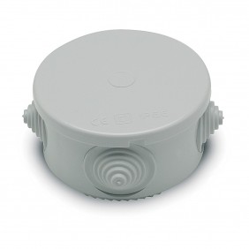 Junction box Master, round, grey, with cable...