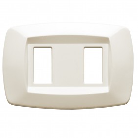 Master plate ways 2 places ivory MD282