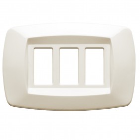 Placca Master modi 3 posti avorio MD283