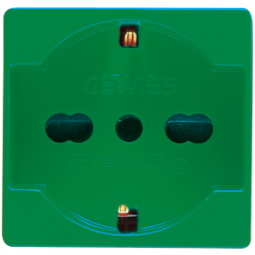 Prise Gewiss system unel allemande 10/16A verte...