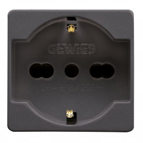 Gewiss System two-way schuko socket 10/16A GW21246