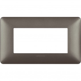 Plaque Bticino Matix 4 modules iron AM4804MIR