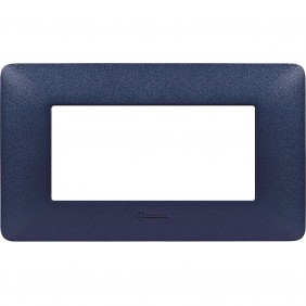 Plaque Bticino Matix 4 modules bleu mercure...