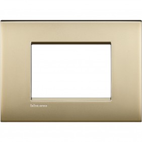 Bticino Livinglight  placca AIR 3 moduli oro...
