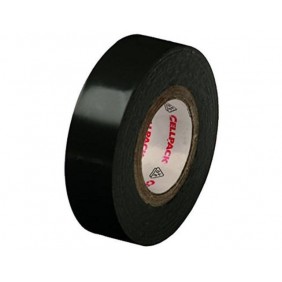 Cinta aislante negra CELLPACK 25X25X0,15 de PVC...
