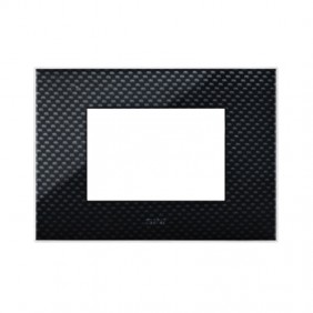 Plaque Ave YOUNG44 couleur carbone foncé 3D 4 places 44PJ04CBS/3D