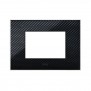 Plaque Ave YOUNG44 color carbon dark 3D 4 places 44PJ04CBS/3D