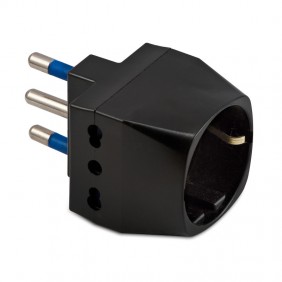 Adattatore Master Triplo e Schuko 16A+T nero 05760