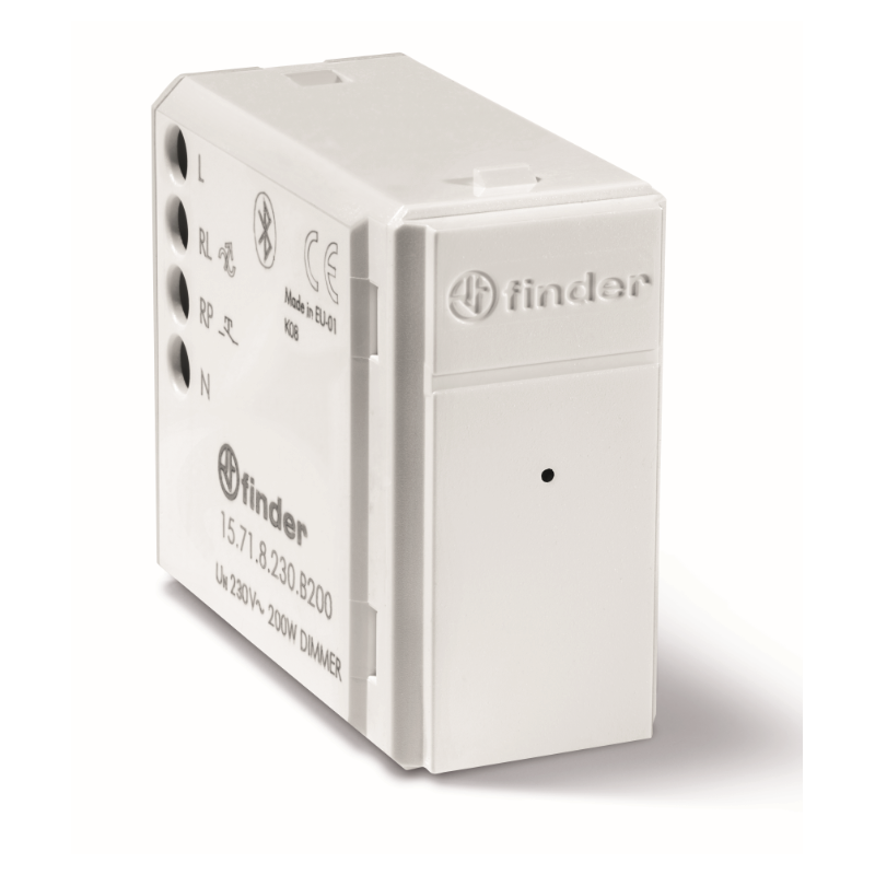 Dimmer Incasso Finder YESLY 200W Bluetooth Bianco 15718230B200