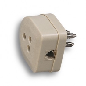 Spina tripolare telefonica Fanton plug 6/4 22170