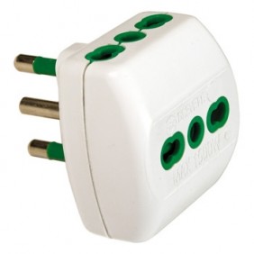 Adaptador Triple Fanton espina 16A+T con 3...