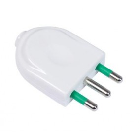 Spina dritta Fanton 2P+T 10A S11 bianca 82510-E