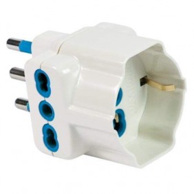 Adattatore triplo Fanton spina 2P+T 2 prese...