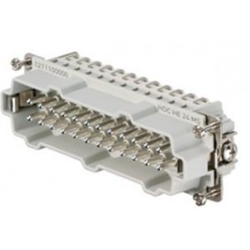 Connector insert Male Weidmuller HDC 24P+e 16A 500V 1211100000