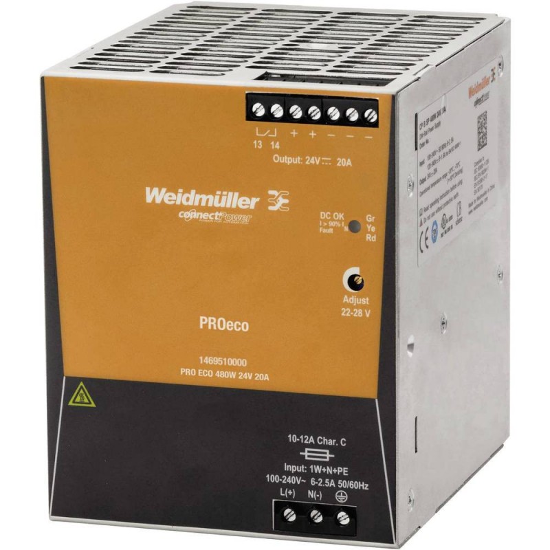 Weidmuller alimentation à découpage PRO ECO 480W 24V 1469510000