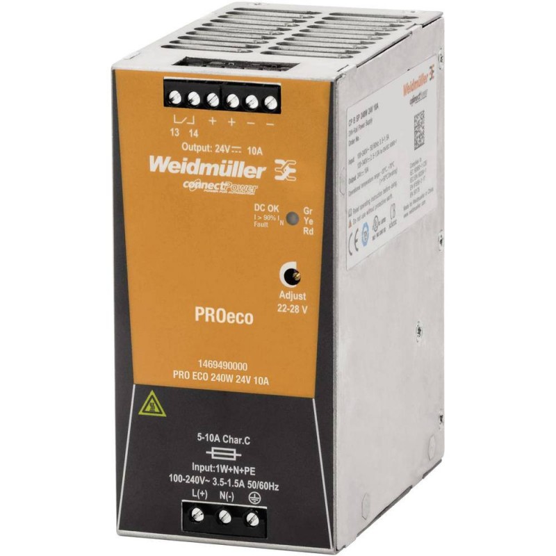 Fuente de alimentación conmutada Weidmuller PRO ECO 240W 24V 1469490000