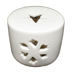 Kerze Weihnachten Wimex keramik-STAR WARM warmes licht 4501060