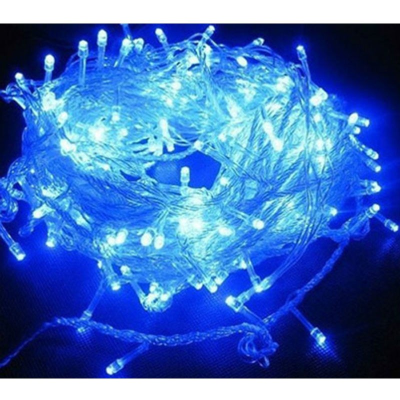 Series Christmas Lights Wimex 40 LED BLUE color with cable silver 4501944X
