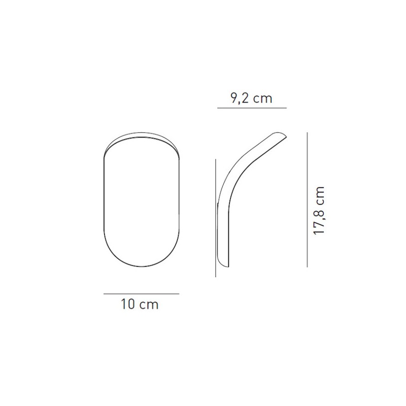 Lámpara de pared por AxoLight LIK 16,6 W LED 3000K Bronce APLIKXXXBRXXLED