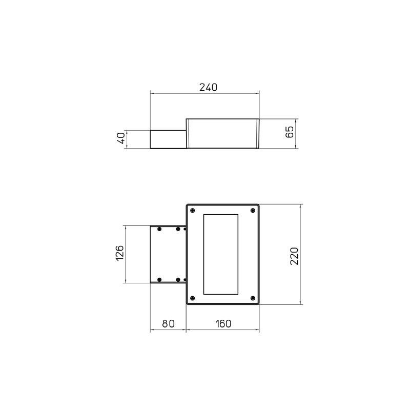 Applique Side SOLARIS MCL 40W LED 3000K 5355 Lumen 67950-LBC