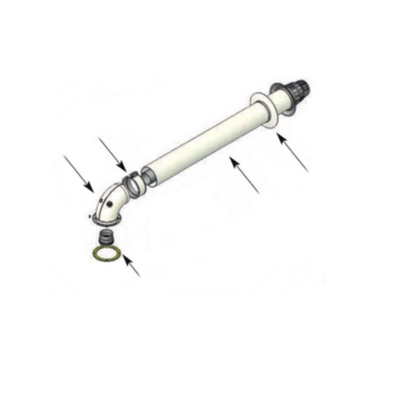 Kit rauchgas-Koaxialkabel weisen brennwertkessel 109990387000