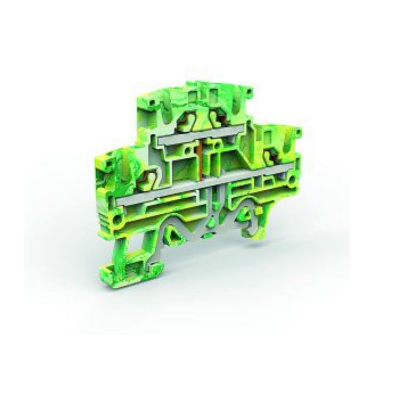 Terminal Cabur terre à deux étages " Push-2,5 mm jaune/vert EFDE200