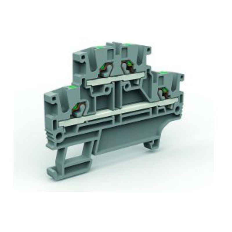 Terminal Cabur de deux étages, à ressort push-in 2,2 mm EFD200GR
