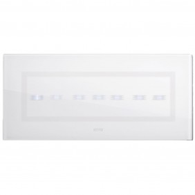 Abdeckrahmen Ave Touch glas-6/7, module Für 7-befehle, die das verschwinden der farbe Weiß hochglanz-finish 44PVTC7