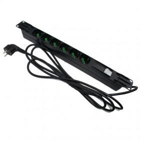 Kabelkanal stromversorgung Orca-kader Rack 6 Steckdosen 485000-06