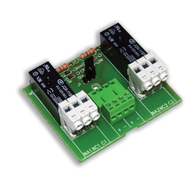 Carte Hiltron 2 relais 12/24V avec contrôle négatif SCH2R-24
