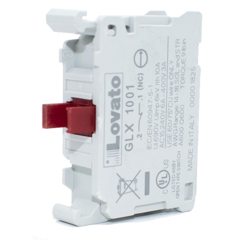 Contact auxiliaire Lovato pour interrupteurs sectionneurs GL 160-315 GLX1001