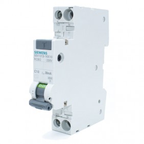 Magnetotermico differenziale Siemens 10A 1P+N 30MA AC 4,5KA 5SV13131KK10