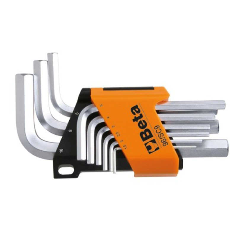 Set of 9 wrenches Hexagonal male Beta with support 000960374
