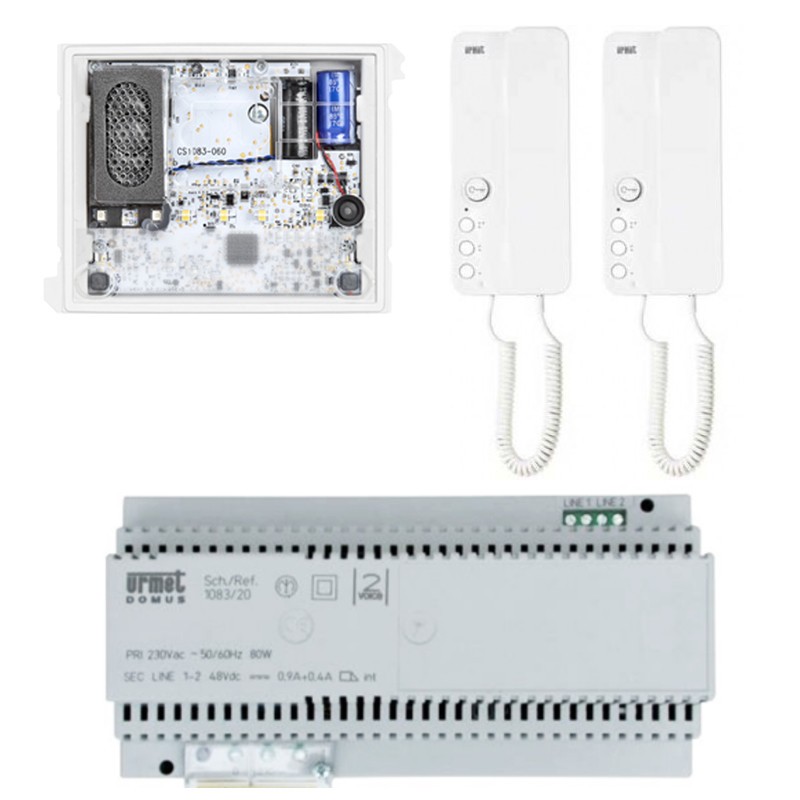 Kit de base avec le Système Audio Urmet système Alpha 2 Voix 1183/622