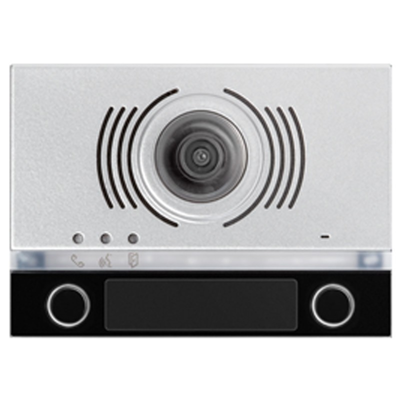 Bedienteil Urmet für Alpha-modul audio/video mit 2 tasten, Schwarz 1168/142